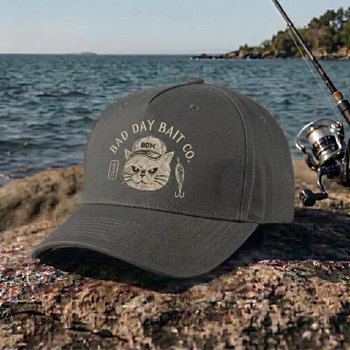 Bad Day Bait Co Grumpy Cat Fishing Embroidered Cap