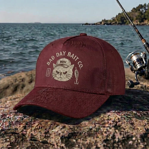 Bad Day Bait Co Grumpy Cat Fishing Embroidered Cap