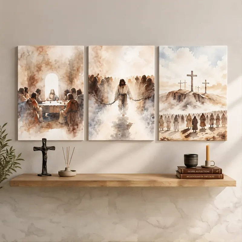 Jesus The Last Supper Passion of Christ Calvary Canvas Print