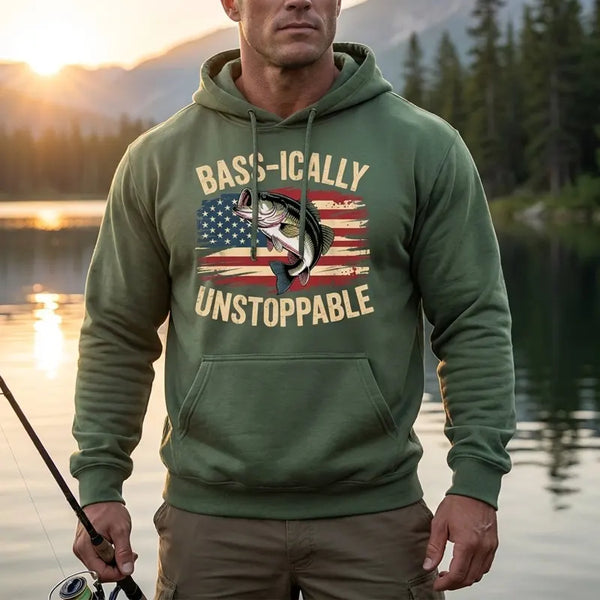Bass-ically Unstoppable Bass Fishing Hoodie