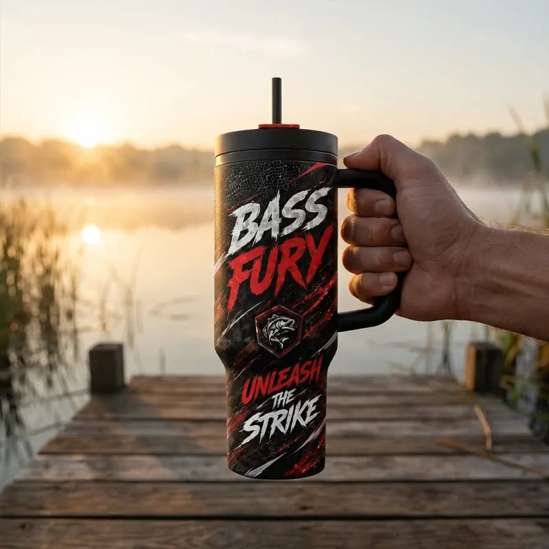 Bass Fury Apex Angler Fishing Tumbler