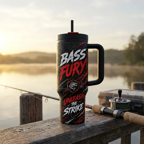 Bass Fury Apex Angler Fishing Tumbler