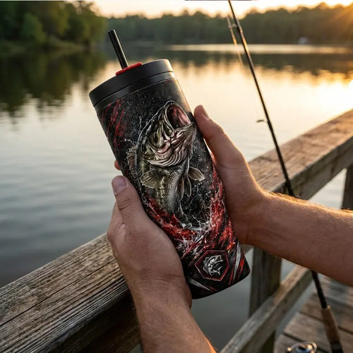 Bass Fury Apex Angler Fishing Tumbler