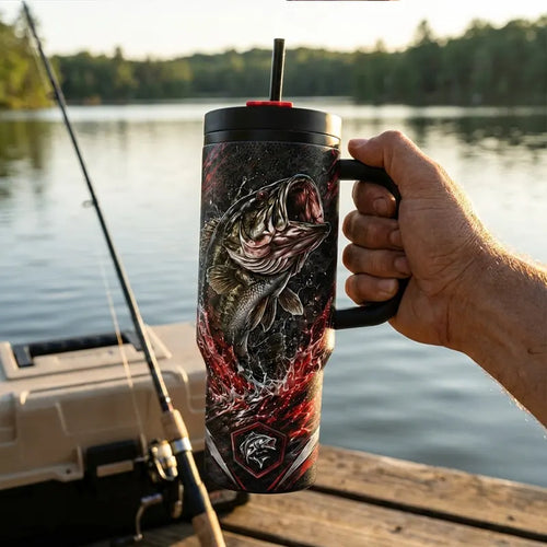 Bass Fury Apex Angler Fishing Tumbler