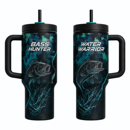 Bass Hunter Water Warrior Fishing Tumbler