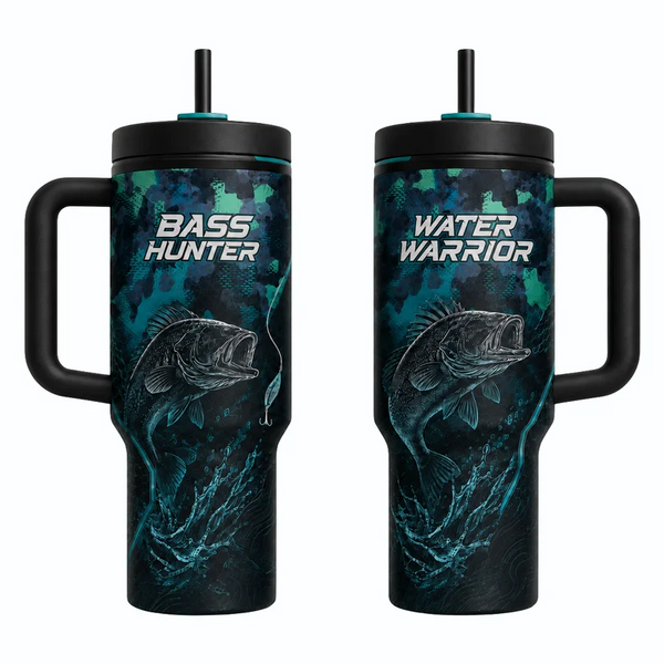 Bass Hunter Water Warrior Fishing Tumbler 2026