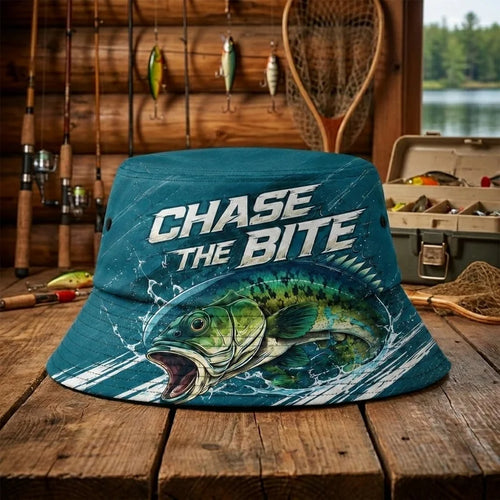 Bass Mode Chase The Bite Fishing Bucket Hat