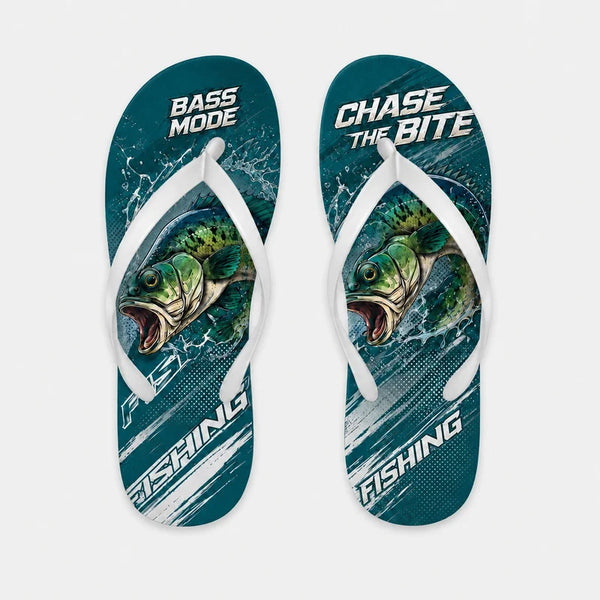 Bass Mode Chase The Bite Fishing Flip Flops 2026