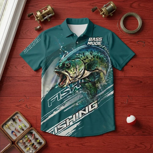 Bass Mode Chase The Bite Fishing Hawaiian Shirt