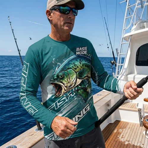 Bass Mode Chase The Bite Fishing Long Sleeve Shirt