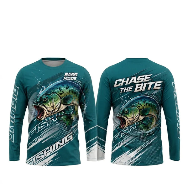 Bass Mode Chase The Bite Fishing Long Sleeve Shirt 2026