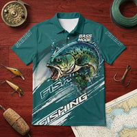 Bass Mode Chase The Bite Fishing Polo Shirt