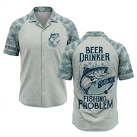 Beer Drinker With A Fishing Problem Personalized Fishing Apparel