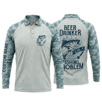 Beer Drinker With A Fishing Problem Personalized Fishing Apparel