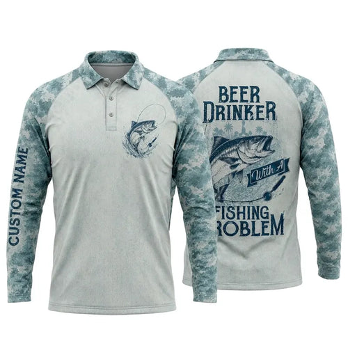 Beer Drinker With A Fishing Problem Personalized Fishing Apparel