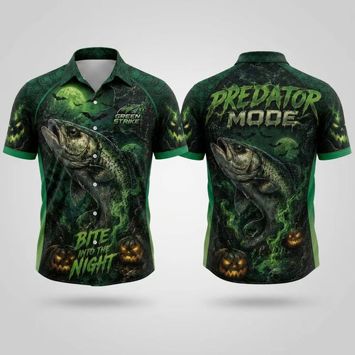 Bite Into The Night Predator Mode Halloween Hawaiian Shirt