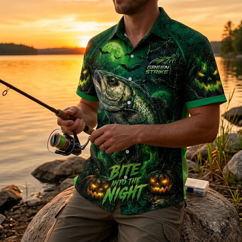 Bite Into The Night Predator Mode Halloween Hawaiian Shirt