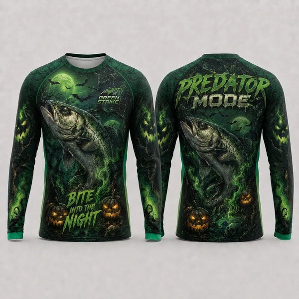 Bite Into The Night Predator Mode Halloween Long Sleeve Shirt