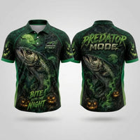 Bite Into The Night Predator Mode Halloween Polo Shirt