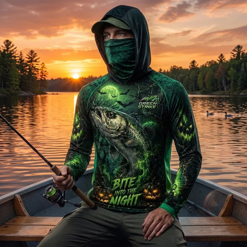 Bite Into The Night Predator Mode Halloween Sun Protection Shirt