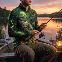 Bite Into The Night Predator Mode Halloween Zip Long Sleeve Shirt