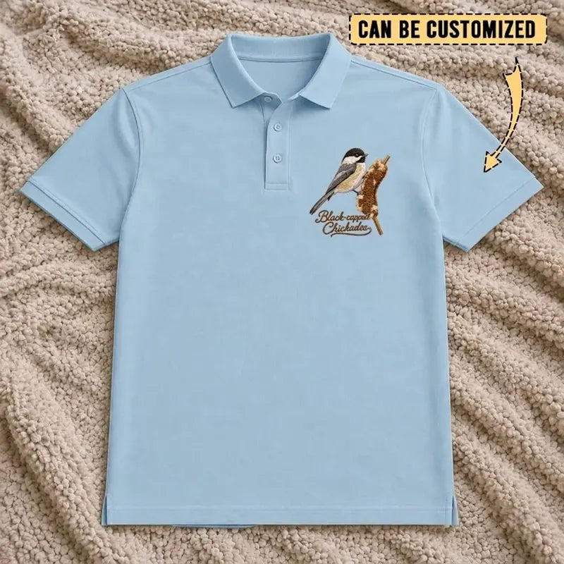 Black-capped Chickadee Embroidered Polo Shirt 2026