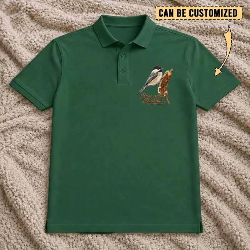 Black-capped Chickadee Embroidered Polo Shirt 2026