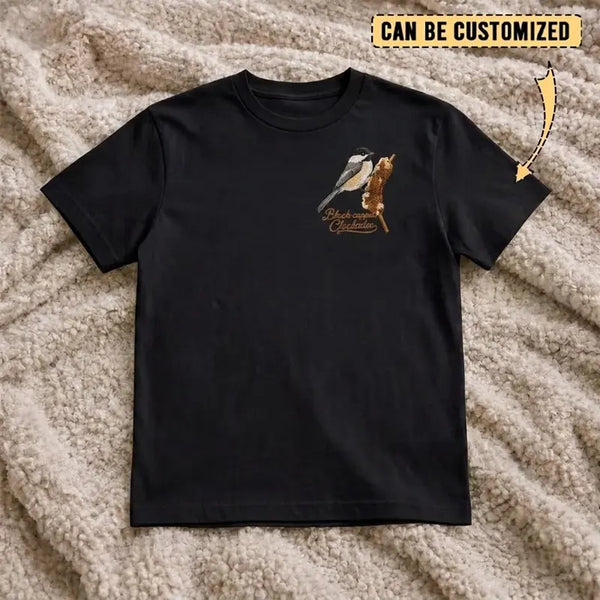 Black-capped Chickadee Embroidered T-Shirt 2026