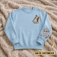 Black-capped Chickadee Sweater – Print & Embroidery