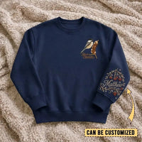 Black-capped Chickadee Sweater – Print & Embroidery