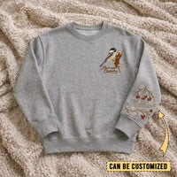 Black-capped Chickadee Sweater – Print & Embroidery