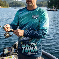 Bluefin Tuna Ocean Wave Long Sleeve Shirt