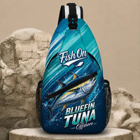 Bluefin Tuna Ocean Wave Sling Bag