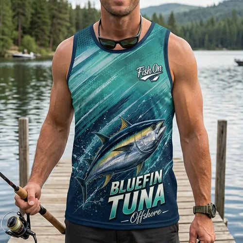 Bluefin Tuna Ocean Wave Tank Top