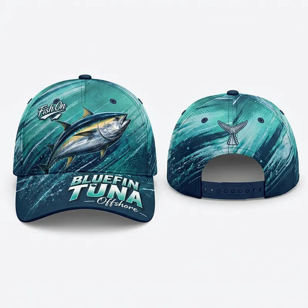 Bluefin Tuna Ocean Wave Trucker Hat