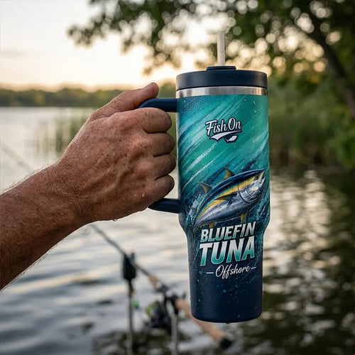 Bluefin Tuna Ocean Wave Tumbler
