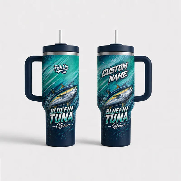 Bluefin Tuna Ocean Wave Tumbler