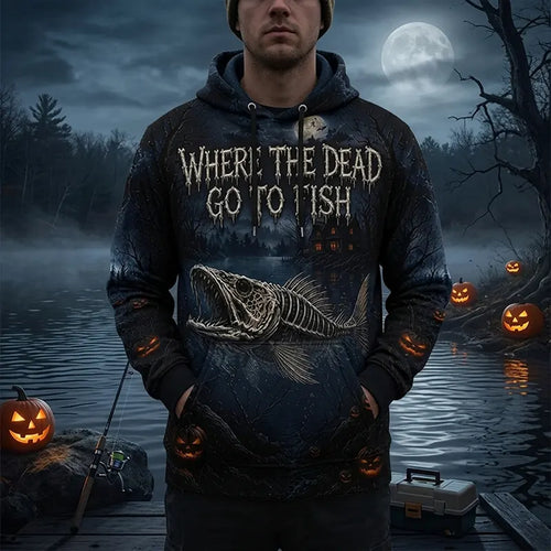 Bone Catcher Halloween Fishing Hoodie