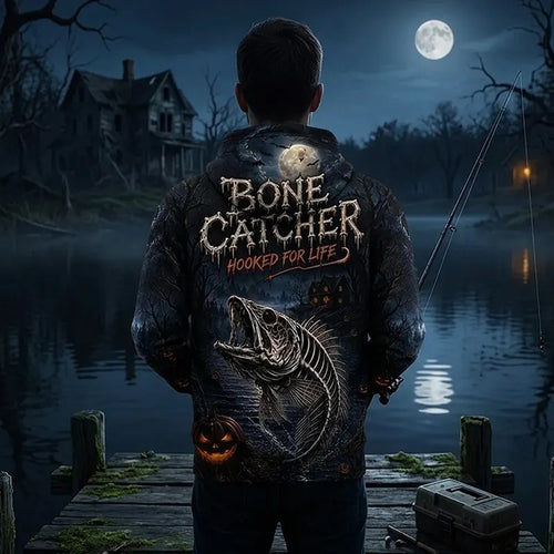 Bone Catcher Halloween Fishing Hoodie