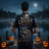 Bone Catcher Halloween Fishing Polo Shirt