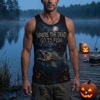 Bone Catcher Halloween Fishing Tank Top