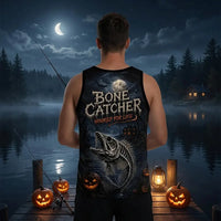 Bone Catcher Halloween Fishing Tank Top