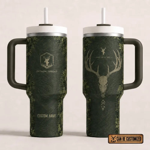 Built For The Hunt Deer Skull 40oz Handled Tumbler