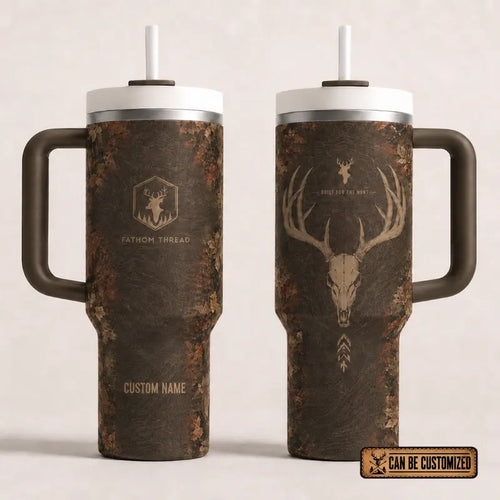 Built For The Hunt Deer Skull 40oz Handled Tumbler