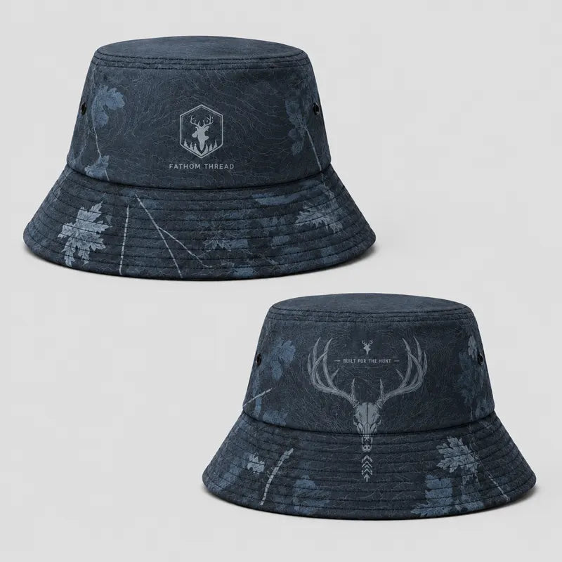 Built For The Hunt Deer Skull Camo Bucket Hat