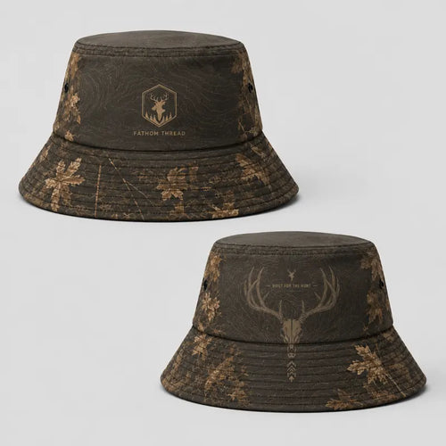 Built For The Hunt Deer Skull Camo Bucket Hat