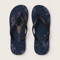 Built For The Hunt Deer Skull Camo Flip Flops