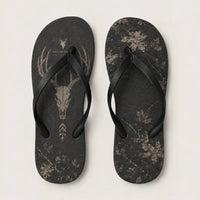 Built For The Hunt Deer Skull Camo Flip Flops