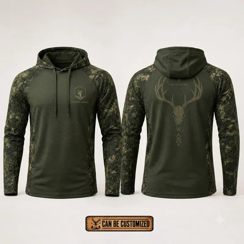 Built For The Hunt Deer Skull Camo Hoodie