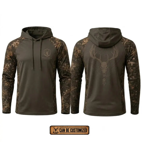 Built For The Hunt Deer Skull Camo Hoodie